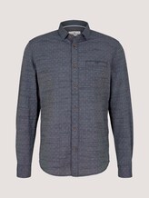 Gestructureerd overhemd - Mannen - navy white structure Gestructureerd overhemd - Mannen - navy white structure - 7 - TOM TAILOR