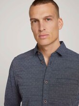 Gestructureerd overhemd - Mannen - navy white structure Gestructureerd overhemd - Mannen - navy white structure - 9 - TOM TAILOR