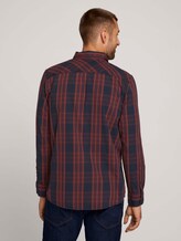 kariertes Hemd aus Bio-Baumwolle - Männer - navy red check on bedford kariertes Hemd aus Bio-Baumwolle - Männer - navy red check on bedford - 2 - TOM TAILOR