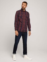 kariertes Hemd aus Bio-Baumwolle - Männer - navy red check on bedford kariertes Hemd aus Bio-Baumwolle - Männer - navy red check on bedford - 3 - TOM TAILOR