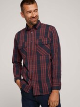 kariertes Hemd aus Bio-Baumwolle - Männer - navy red check on bedford kariertes Hemd aus Bio-Baumwolle - Männer - navy red check on bedford - 5 - TOM TAILOR