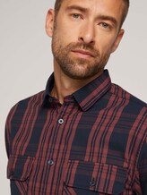 kariertes Hemd aus Bio-Baumwolle - Männer - navy red check on bedford kariertes Hemd aus Bio-Baumwolle - Männer - navy red check on bedford - 9 - TOM TAILOR