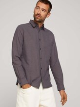 textured shirt - Men - navy multicolour structure textured shirt - Men - navy multicolour structure - 5 - TOM TAILOR