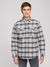 overshirt - Mannen - off white melange big check overshirt - Mannen - off white melange big check - 1 - TOM TAILOR