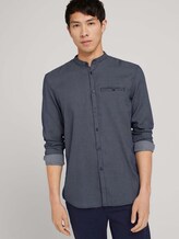 gestructureerd overhemd - Mannen - navy white dobby structure gestructureerd overhemd - Mannen - navy white dobby structure - 5 - TOM TAILOR Denim