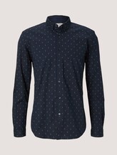patterned shirt - Men - cognac striped angular dot patterned shirt - Men - cognac striped angular dot - 7 - TOM TAILOR Denim