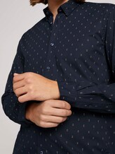 patterned shirt - Men - cognac striped angular dot patterned shirt - Men - cognac striped angular dot - 9 - TOM TAILOR Denim