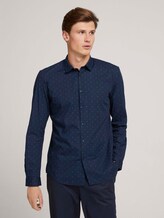 overhemd met patroon - Mannen - navy blue pause print overhemd met patroon - Mannen - navy blue pause print - 1 - TOM TAILOR Denim