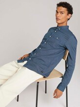 overhemd met structuur - Mannen - blue shades crossed dobby overhemd met structuur - Mannen - blue shades crossed dobby - 5 - TOM TAILOR Denim