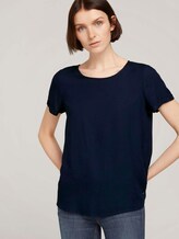 Kurzarmbluse mit Reißverschluss - Frauen - Sky Captain Blue Kurzarmbluse mit Reißverschluss - Frauen - Sky Captain Blue - 5 - TOM TAILOR Denim