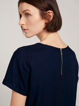 Kurzarmbluse mit Reißverschluss - Frauen - Sky Captain Blue Kurzarmbluse mit Reißverschluss - Frauen - Sky Captain Blue - 9 - TOM TAILOR Denim