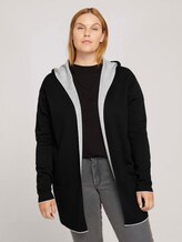 Plus - Cardigan mit Kapuze - Frauen - deep black Plus - Cardigan mit Kapuze - Frauen - deep black - 1 - My True Me