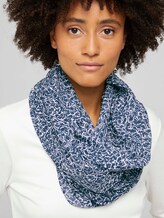 Gemusterter Schlauchschal - Frauen - blue offwhite minimal Gemusterter Schlauchschal - Frauen - blue offwhite minimal - 5 - TOM TAILOR