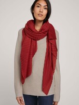Geplisseerde sjaal - Vrouwen - dark maroon red Geplisseerde sjaal - Vrouwen - dark maroon red - 5 - TOM TAILOR