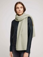 Rippstrick Schal - Frauen - soft greyish green Rippstrick Schal - Frauen - soft greyish green - 5 - TOM TAILOR