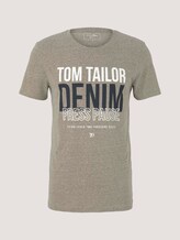 t-shirt with a print - Men - silver olive melange t-shirt with a print - Men - silver olive melange - 7 - TOM TAILOR Denim