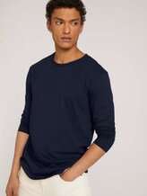 Langarmshirt aus Bio-Baumwolle - Männer - Sky Captain Blue Langarmshirt aus Bio-Baumwolle - Männer - Sky Captain Blue - 5 - TOM TAILOR Denim