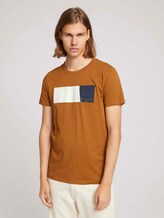 T-Shirt mit Print aus Bio-Baumwolle - Männer - deep cognac T-Shirt mit Print aus Bio-Baumwolle - Männer - deep cognac - 1 - TOM TAILOR Denim