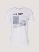 t-shirt with a photo print - Men - White t-shirt with a photo print - Men - White - 7 - TOM TAILOR Denim