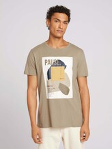 T-shirt met print van biologisch katoen - Mannen - Silver Olive T-shirt met print van biologisch katoen - Mannen - Silver Olive - 1 - TOM TAILOR Denim