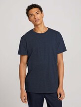 T-shirt met fijne strepen - Mannen - Dark Blue Stripe T-shirt met fijne strepen - Mannen - Dark Blue Stripe - 1 - TOM TAILOR Denim
