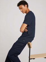 T-shirt met fijne strepen - Mannen - Dark Blue Stripe T-shirt met fijne strepen - Mannen - Dark Blue Stripe - 5 - TOM TAILOR Denim