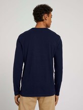shirt met lange mouwen met print van biologisch katoen - Mannen - Sky Captain Blue shirt met lange mouwen met print van biologisch katoen - Mannen - Sky Captain Blue - 2 - TOM TAILOR Denim