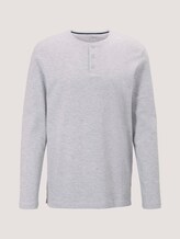 shirt met lange mouwen en henleykraag - Mannen - Light Stone Grey Melange shirt met lange mouwen en henleykraag - Mannen - Light Stone Grey Melange - 7 - TOM TAILOR Denim