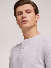 shirt met lange mouwen en henleykraag - Mannen - Light Stone Grey Melange shirt met lange mouwen en henleykraag - Mannen - Light Stone Grey Melange - 9 - TOM TAILOR Denim