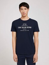 Print T-Shirt mit Bio-Baumwolle - Männer - Sky Captain Blue Print T-Shirt mit Bio-Baumwolle - Männer - Sky Captain Blue - 1 - TOM TAILOR Denim