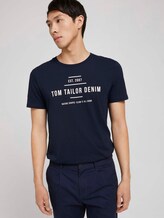 Print T-Shirt mit Bio-Baumwolle - Männer - Sky Captain Blue Print T-Shirt mit Bio-Baumwolle - Männer - Sky Captain Blue - 5 - TOM TAILOR Denim