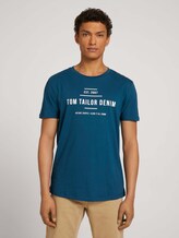 Print T-Shirt mit Bio-Baumwolle - Männer - stormy petrol Print T-Shirt mit Bio-Baumwolle - Männer - stormy petrol - 1 - TOM TAILOR Denim