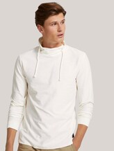 Langarmshirt mit Stehkragen - Männer - Soft Light Beige Melange Langarmshirt mit Stehkragen - Männer - Soft Light Beige Melange - 5 - TOM TAILOR Denim