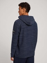 textured hoodie - Men - Sky Captain Blue Non-Solid textured hoodie - Men - Sky Captain Blue Non-Solid - 2 - TOM TAILOR Denim