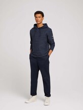 textured hoodie - Men - Sky Captain Blue Non-Solid textured hoodie - Men - Sky Captain Blue Non-Solid - 3 - TOM TAILOR Denim