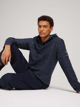 textured hoodie - Men - Sky Captain Blue Non-Solid textured hoodie - Men - Sky Captain Blue Non-Solid - 5 - TOM TAILOR Denim