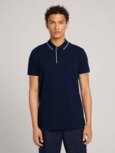 Poloshirt mit Kontraststreifen - Männer - Sky Captain Blue Poloshirt mit Kontraststreifen - Männer - Sky Captain Blue - 1 - TOM TAILOR Denim