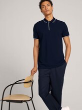 Poloshirt mit Kontraststreifen - Männer - Sky Captain Blue Poloshirt mit Kontraststreifen - Männer - Sky Captain Blue - 5 - TOM TAILOR Denim