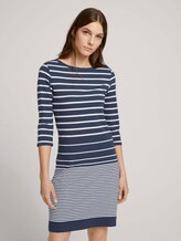 Gestreepte jerseyjurk - Vrouwen - blue gradient stripe Gestreepte jerseyjurk - Vrouwen - blue gradient stripe - 1 - TOM TAILOR