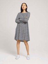 Gemustertes Kleid mit LENZING™ ECOVERO™ - Frauen - blue offwhite minimal Gemustertes Kleid mit LENZING™ ECOVERO™ - Frauen - blue offwhite minimal - 3 - TOM TAILOR