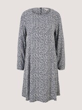 Gemustertes Kleid mit LENZING™ ECOVERO™ - Frauen - blue offwhite minimal Gemustertes Kleid mit LENZING™ ECOVERO™ - Frauen - blue offwhite minimal - 7 - TOM TAILOR