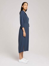 Midi Blusenkleid mit Lyocell - Frauen - Dark Denim Blue Midi Blusenkleid mit Lyocell - Frauen - Dark Denim Blue - 5 - TOM TAILOR