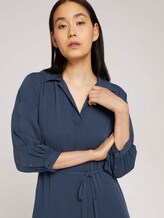 Midi Blusenkleid mit Lyocell - Frauen - Dark Denim Blue Midi Blusenkleid mit Lyocell - Frauen - Dark Denim Blue - 9 - TOM TAILOR
