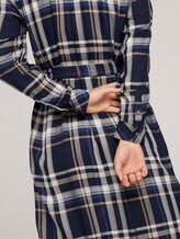 Kariertes Midi Blusenkleid - Frauen - navy blue beige check Kariertes Midi Blusenkleid - Frauen - navy blue beige check - 9 - TOM TAILOR