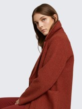 Loose-fit boucle coat - Women - dark maroon red Loose-fit boucle coat - Women - dark maroon red - 5 - TOM TAILOR
