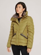 Stehkragen Pufferjacke mit recyceltem Polyester - Frauen - wooden moss green Stehkragen Pufferjacke mit recyceltem Polyester - Frauen - wooden moss green - 1 - TOM TAILOR