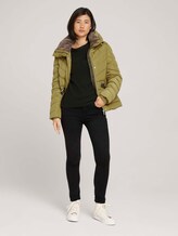 Stehkragen Pufferjacke mit recyceltem Polyester - Frauen - wooden moss green Stehkragen Pufferjacke mit recyceltem Polyester - Frauen - wooden moss green - 3 - TOM TAILOR