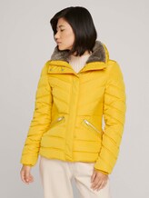 Stehkragen Pufferjacke mit recyceltem Polyester - Frauen - golden pumpkin Stehkragen Pufferjacke mit recyceltem Polyester - Frauen - golden pumpkin - 1 - TOM TAILOR