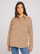 Shacket Hemdjacke aus Cord - Frauen - dark sand beige Shacket Hemdjacke aus Cord - Frauen - dark sand beige - 1 - TOM TAILOR Denim