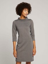 Patterned dress with a turtleneck - Women - navy beige houndstooth Patterned dress with a turtleneck - Women - navy beige houndstooth - 1 - TOM TAILOR
